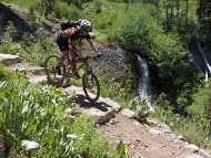 Cyclist on the Tahoe Rim Trail