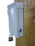 Example of a lockable metal electrical box suitable for a TRAFx infrared trail counter
